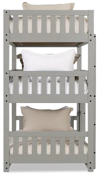 Charleston Gray Triple Bunk Bed