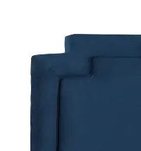 Whitney Dark Blue Uph Platform Bed