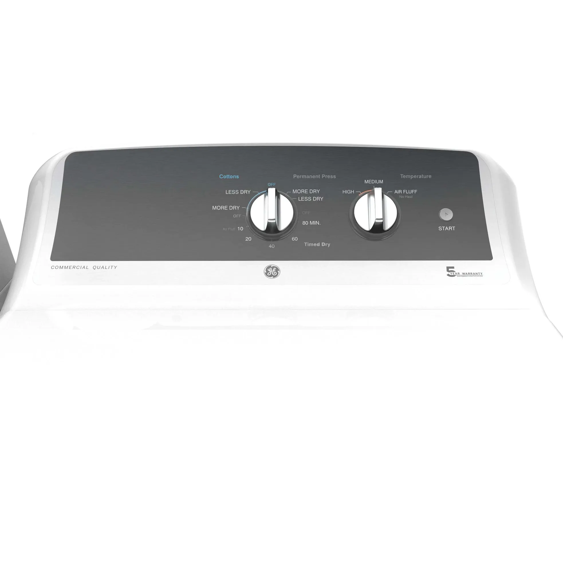 Ge 52 Series White Front Load Gas Dryer