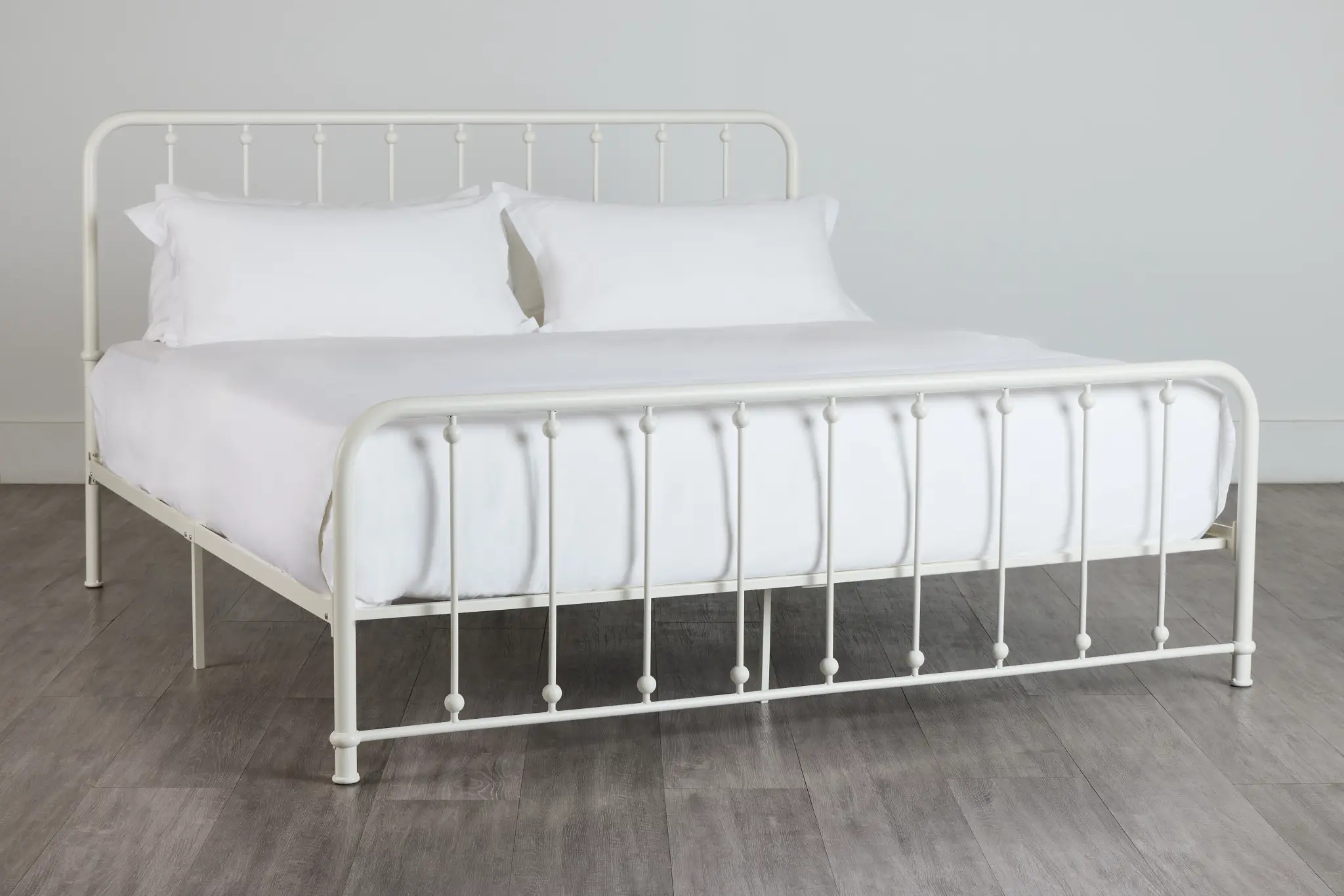 Rory White Metal Panel Bed Rory White Metal Panel Bed