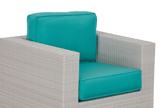 Biscayne Dark Teal Swivel Chair