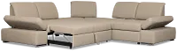 Eden Gray Micro Small 2-arm Left Sleeper Sectional