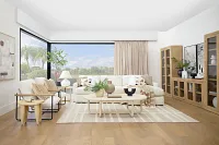 Noah Ivory Fabric Small Right Chaise Sectional