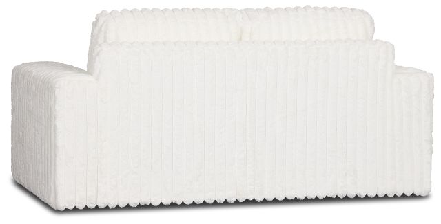 Teddy White Fabric Loveseat