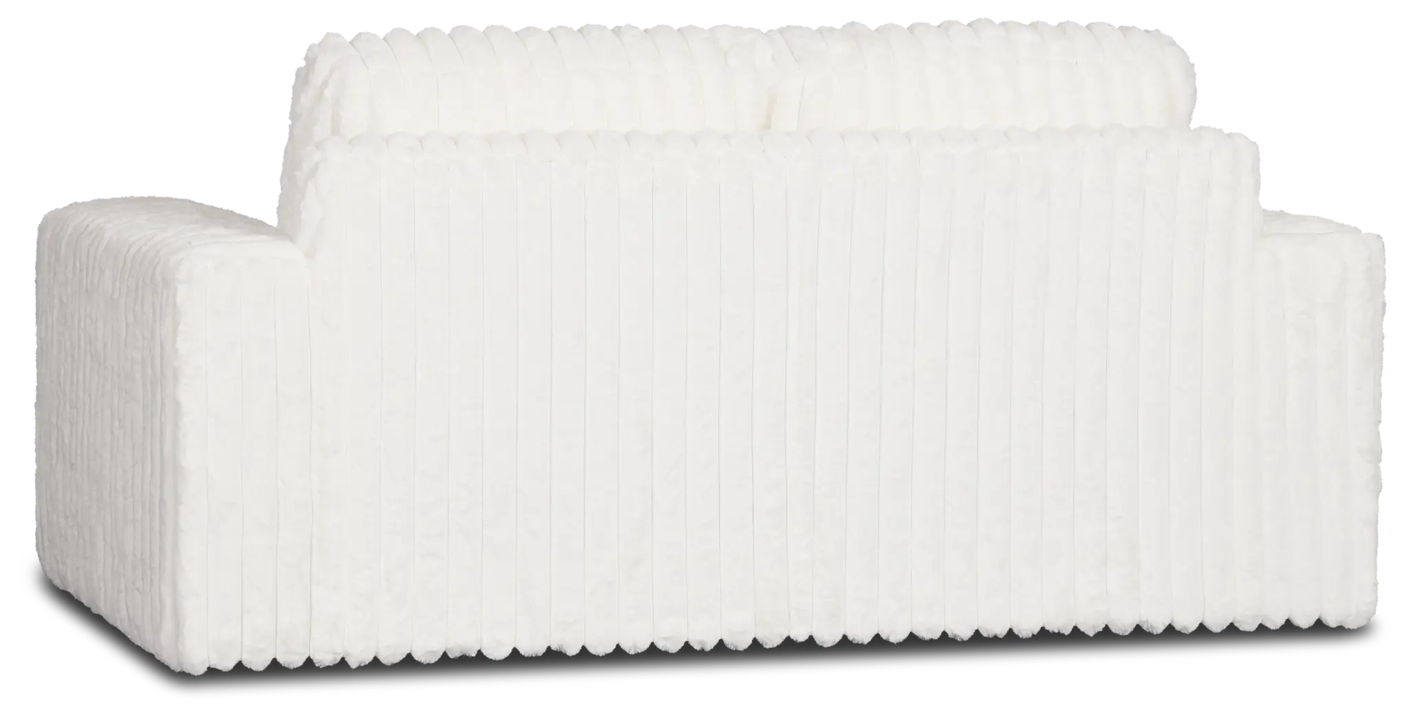 Teddy White Fabric Loveseat Teddy White Fabric Loveseat