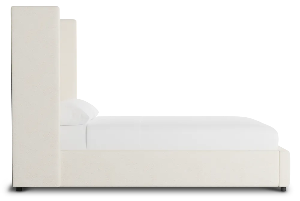 Captiva Gellar White 60" Upholstered Shelter Bed