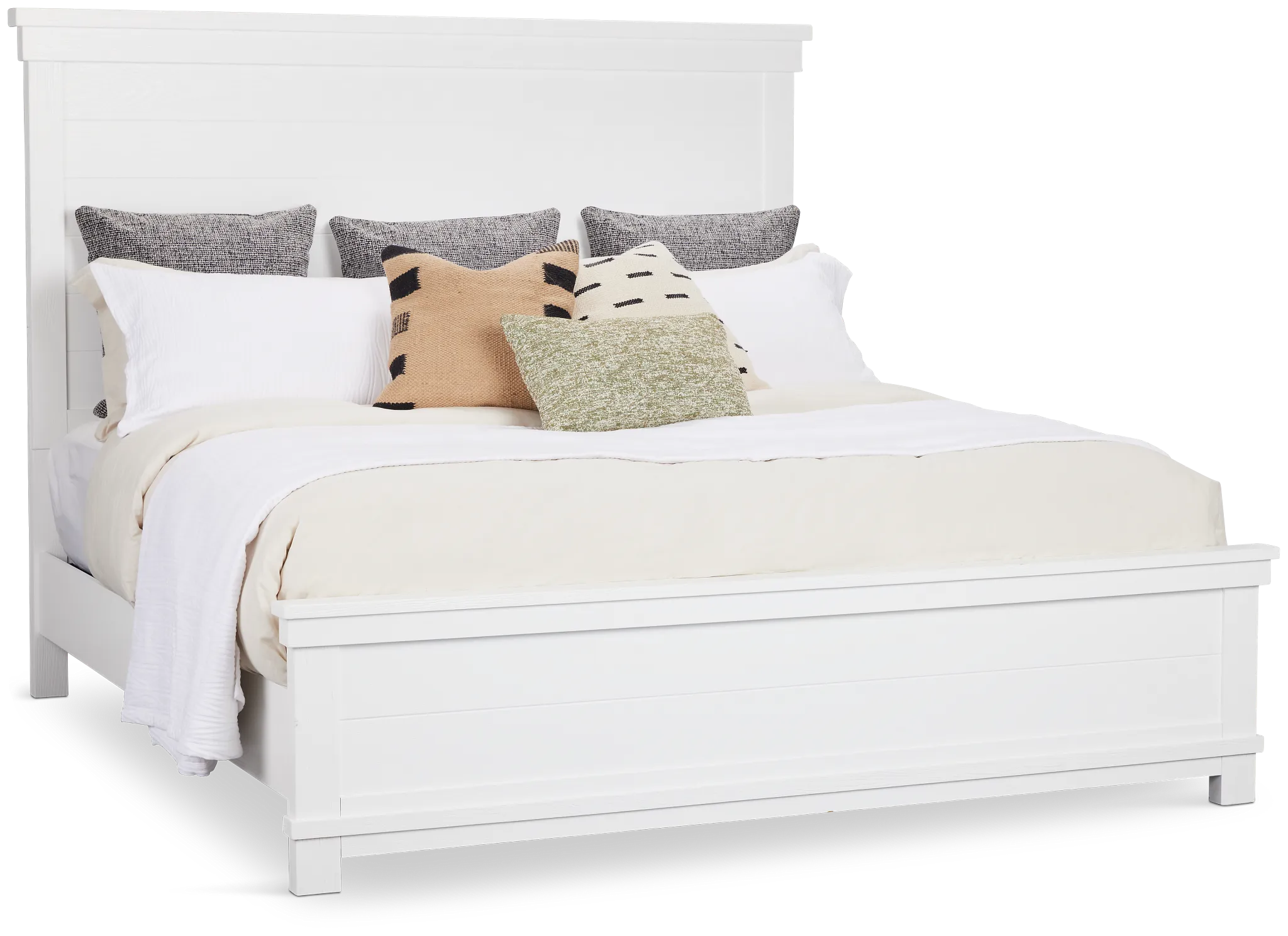 Anton White Panel Bed