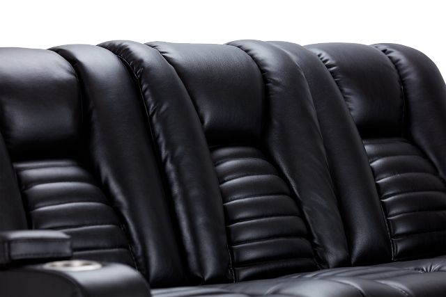 Nexus Black Micro Power Reclining Sofa