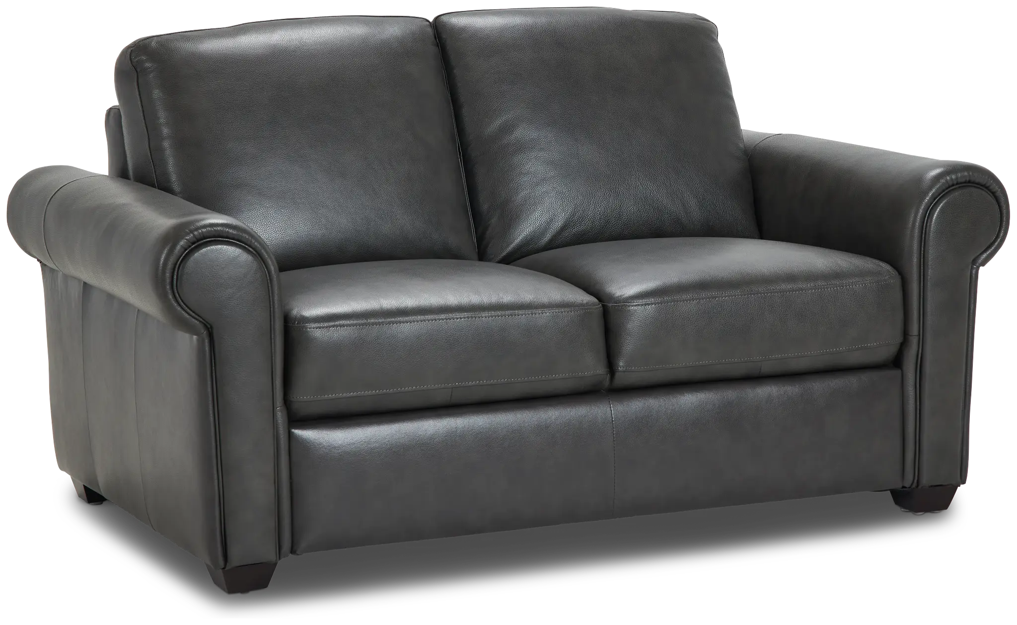 Lincoln Dark Gray Lthr/vinyl Loveseat Lincoln Dark Gray Lthr/vinyl Loveseat