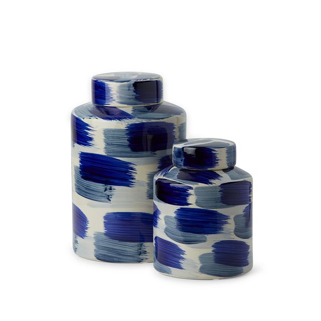 Alula Small Dk Blue Jar (2)