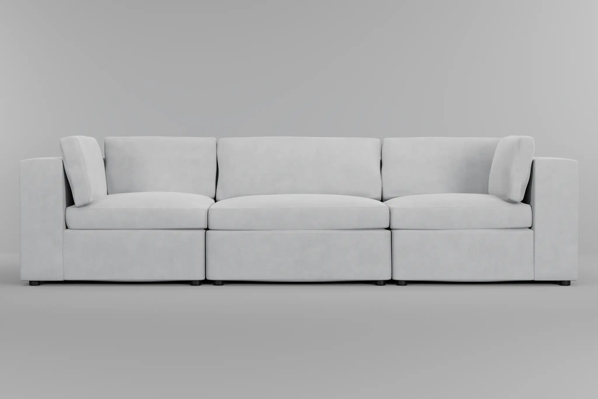 Destin Peyton White Fabric 3-piece Modular Sofa Destin Peyton White Fabric 3-piece Modular Sofa