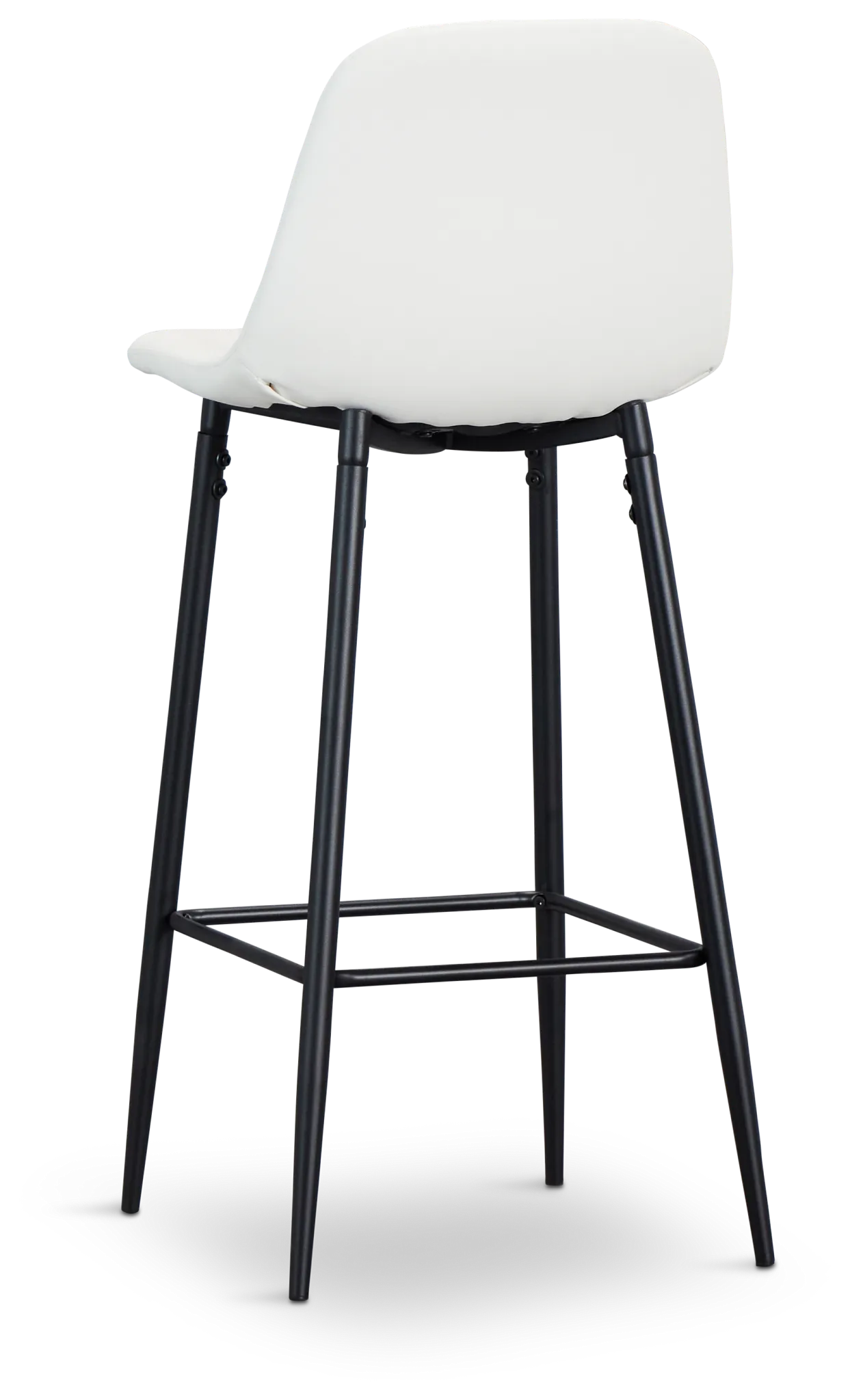 Havana Whitemicro Upolstered 30" Barstool W/ Black Legs