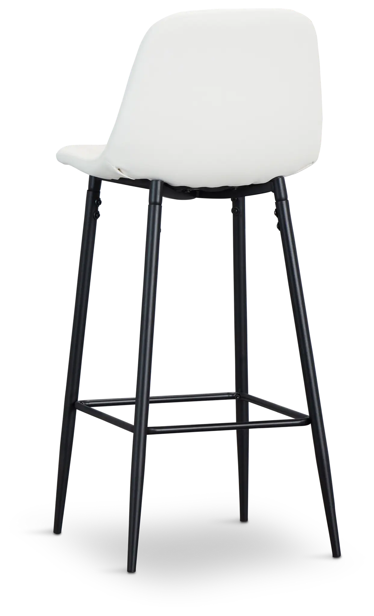 Havana Whitemicro Upolstered 30" Barstool W/ Black Legs Havana Whitemicro Upolstered 30" Barstool W/ Black Legs