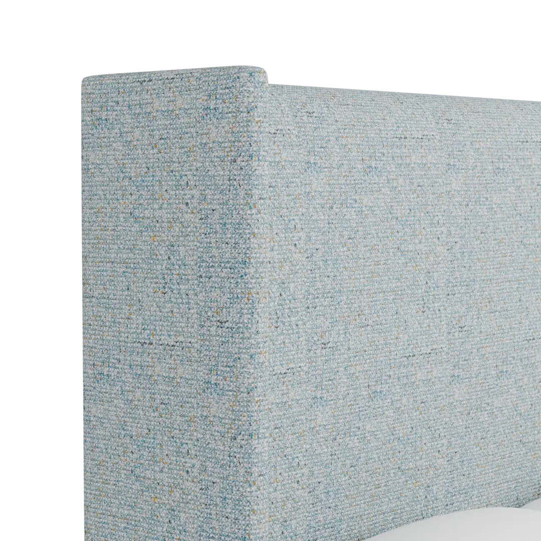 Captiva Natural Beauty Light Blue 60" Upholstered Shelter Bed Captiva Natural Beauty Light Blue 60" Upholstered Shelter Bed