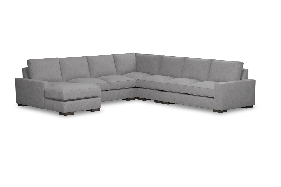 Edgewater Revenue Gray Large Left Chaise Sectional