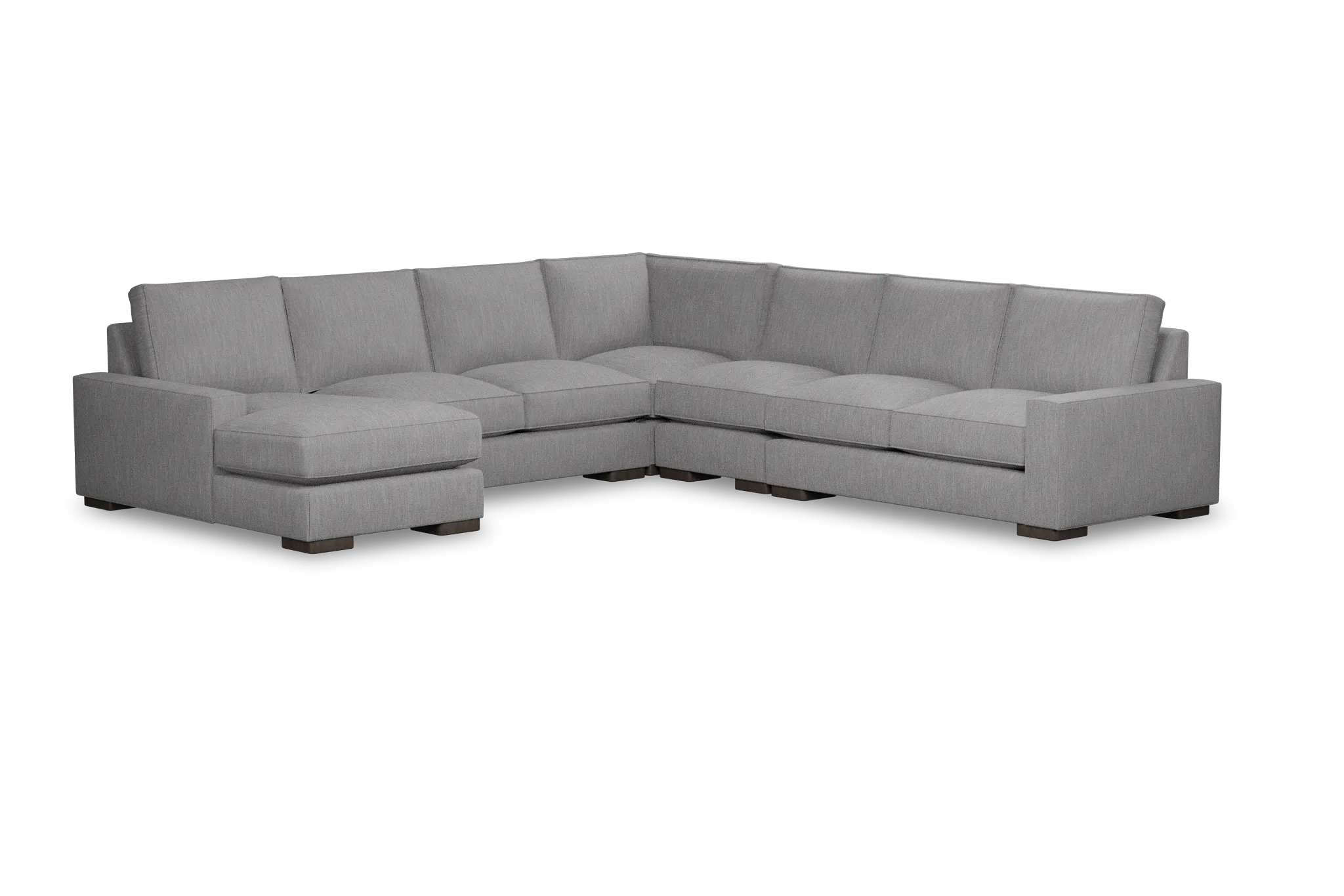 Edgewater Revenue Gray Large Left Chaise Sectional