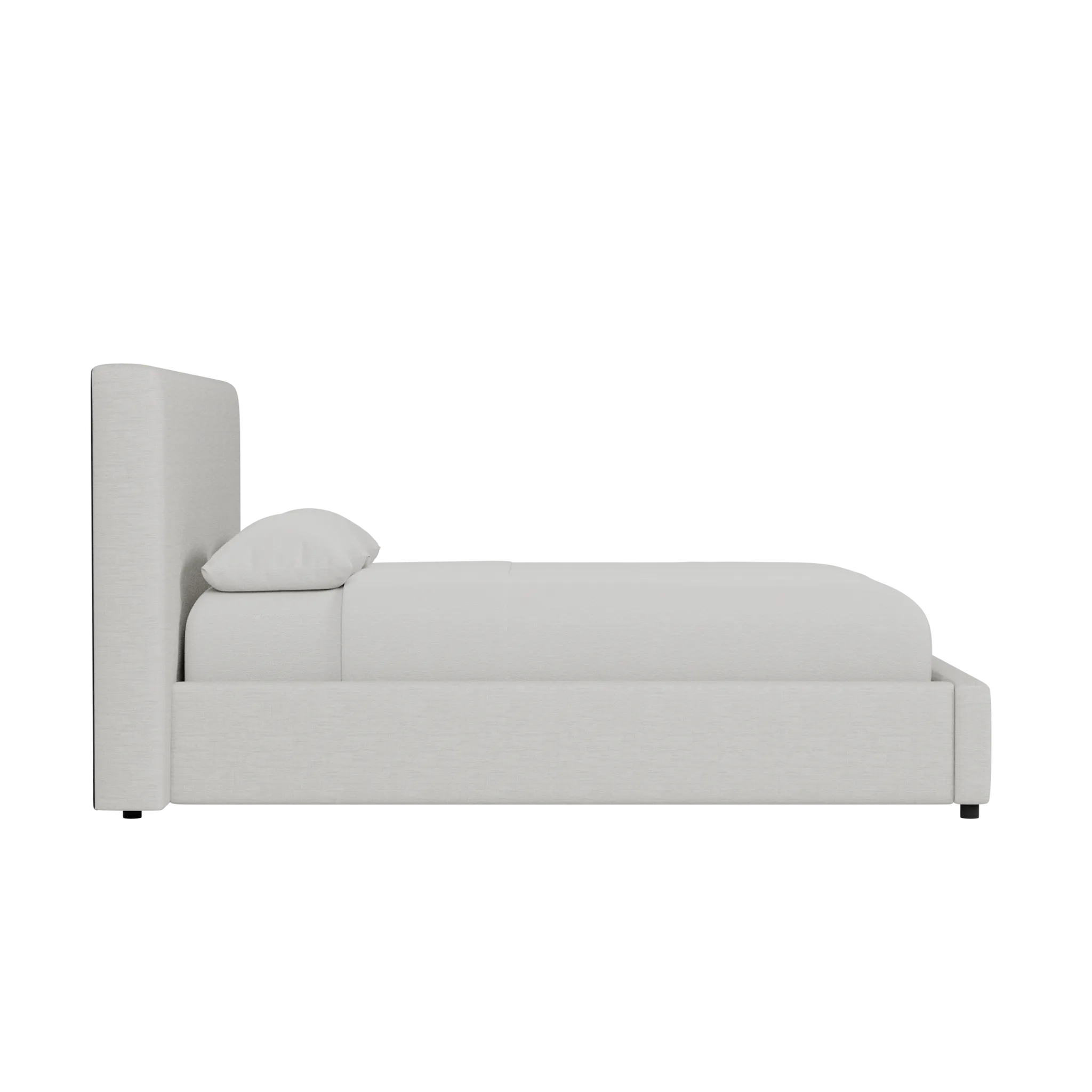 Grayton Maguire Ivory 44" Upholstered Platform Bed
