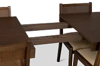 Pacific Mid Tone Rectangular Table & 4 Upholstered Chairs