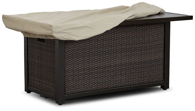 Khaki Large Rectangular Fire Pit Outdoor Cover