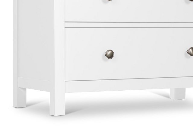 Charleston White 5-drawer Chest