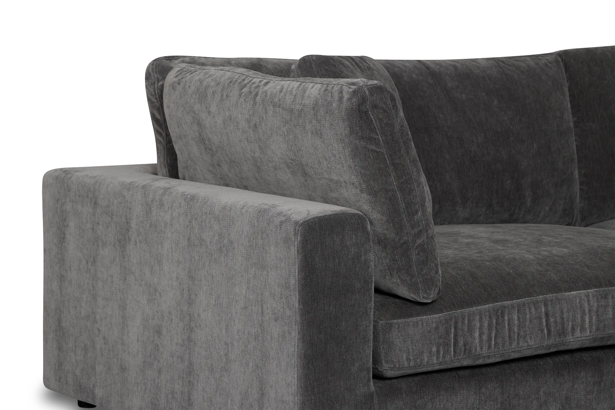 Lounge Dark Gray Fabric Medium Right Chaise Sectional