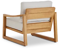 Tobago Light Tone Chair With Gray Cushion