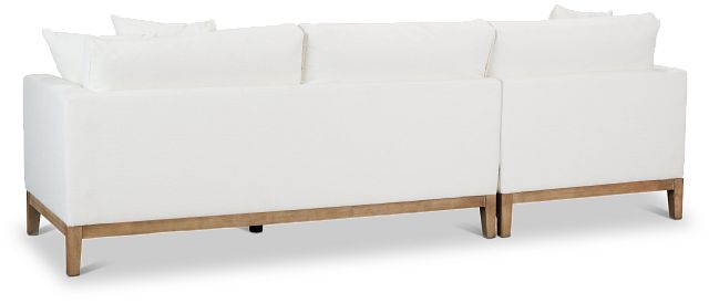 Emma White Fabric Left Chaise Sectional