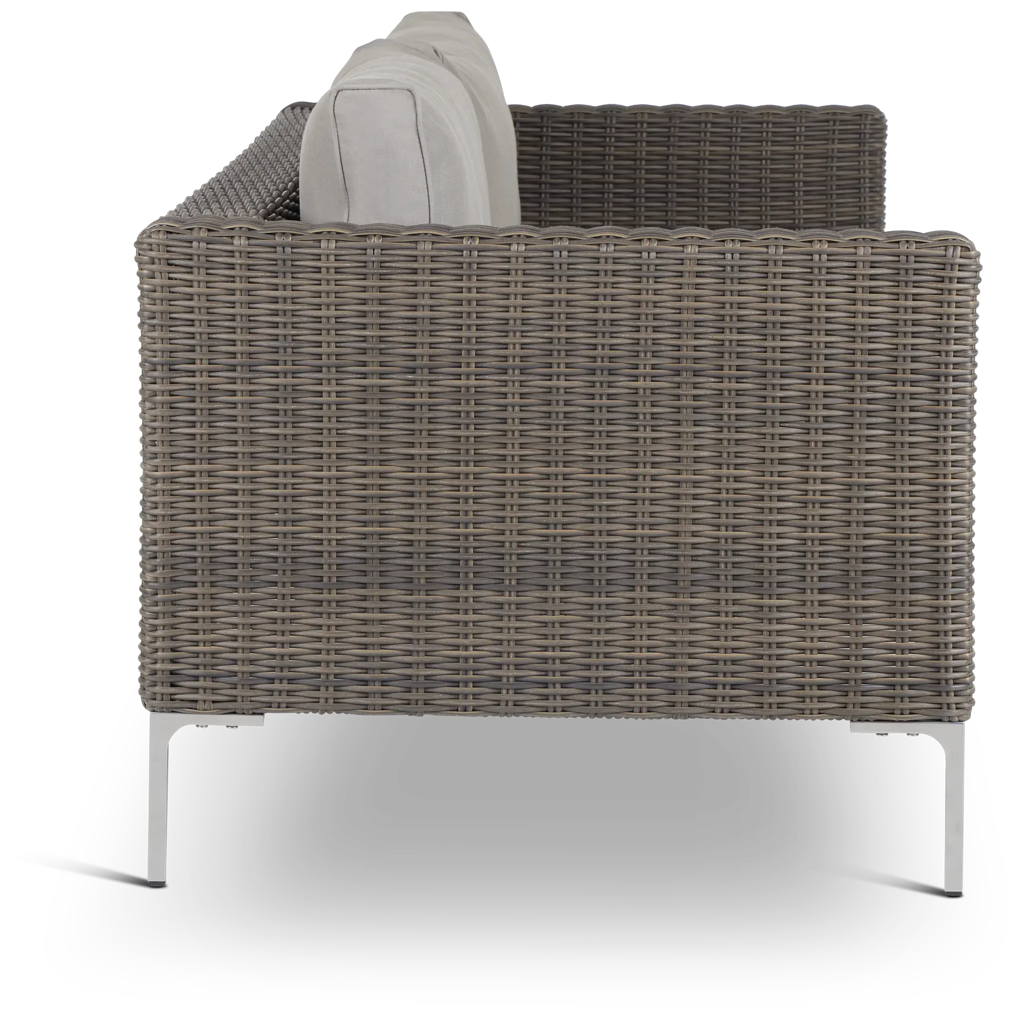 Tulum Gray Woven Sofa W/ 2 Cushions Tulum Gray Woven Sofa W/ 2 Cushions