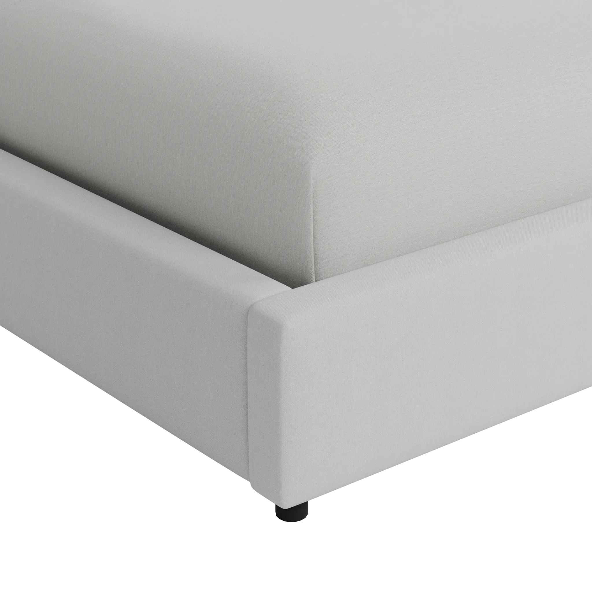 Grayton Revenue White 54" Upholstered Platform Bed