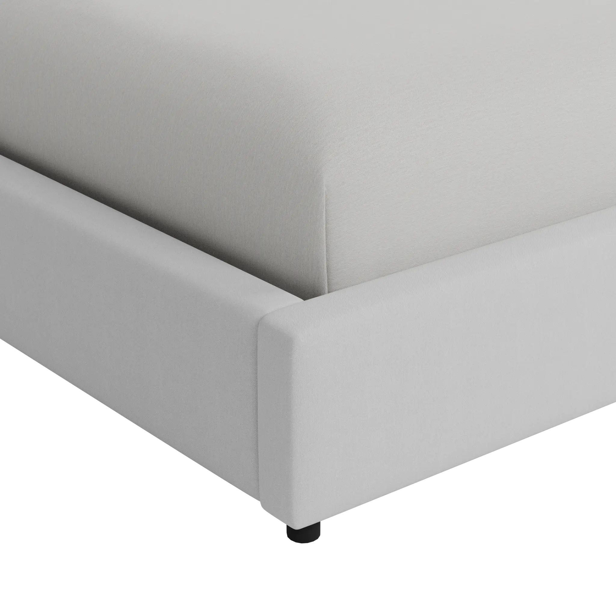Grayton Revenue White 54" Upholstered Platform Bed Grayton Revenue White 54" Upholstered Platform Bed