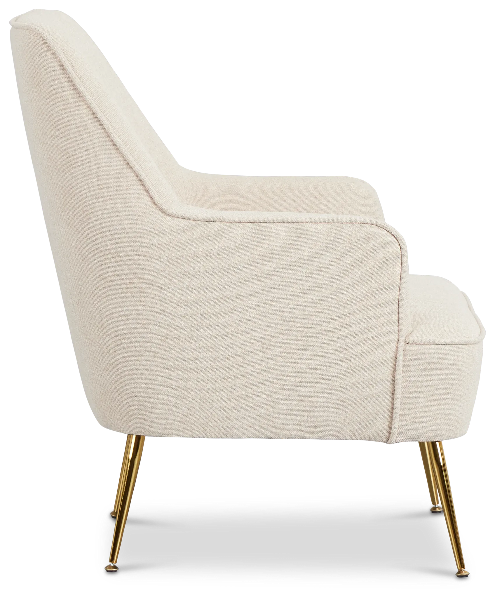 Lina Beige Fabric Accent Chair