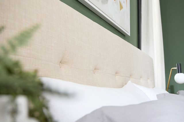 Flagler Beige Uph Panel Bed