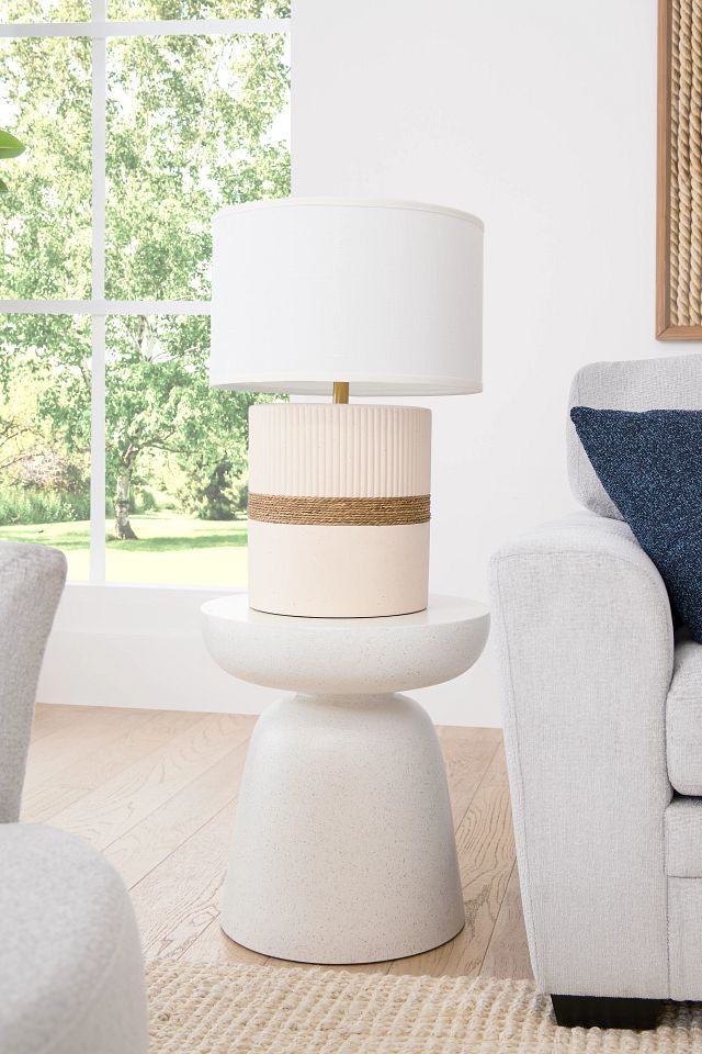 Soothe White Ceramic Table Lamp