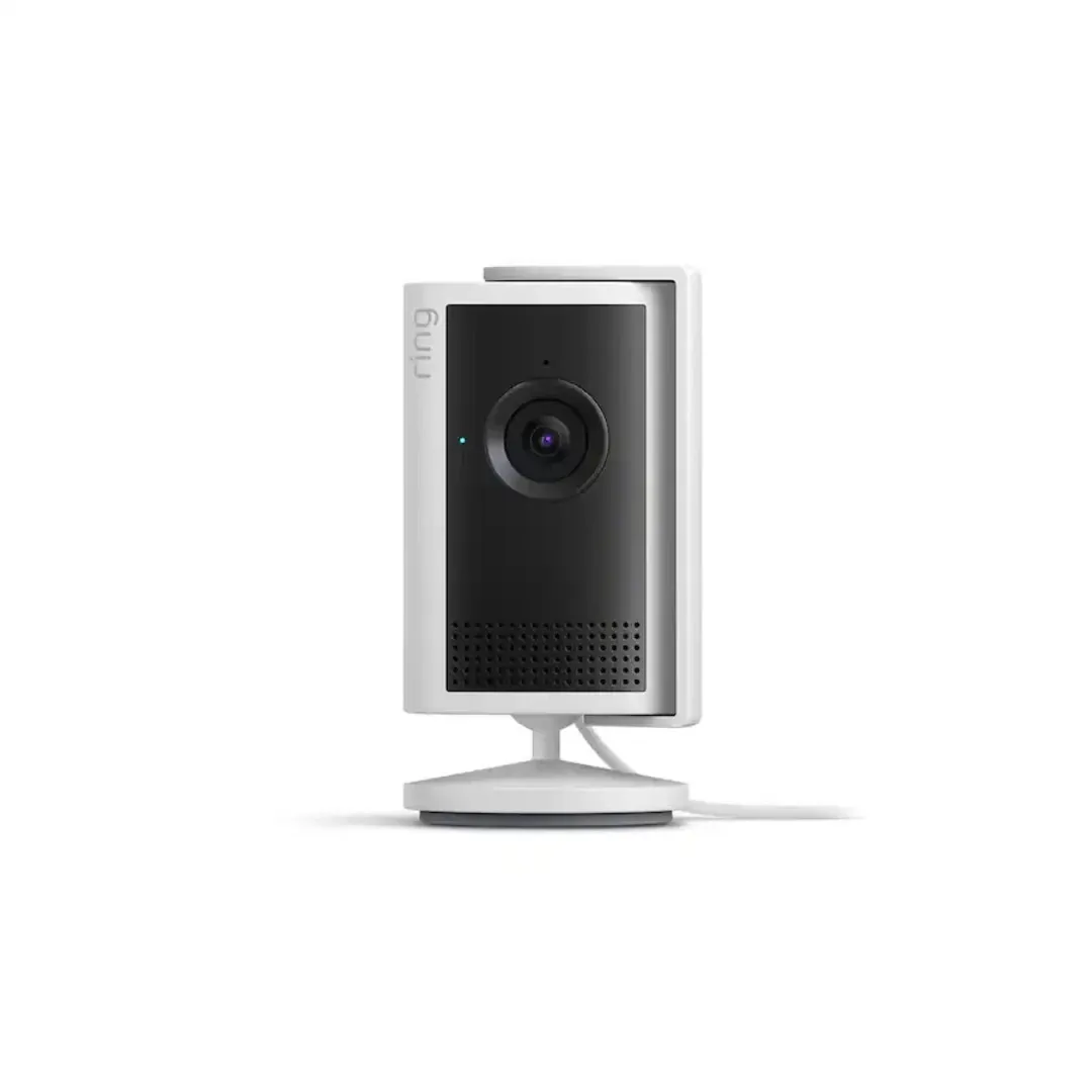 Ring Cam Plus Plug In White Indoor Security Cameras