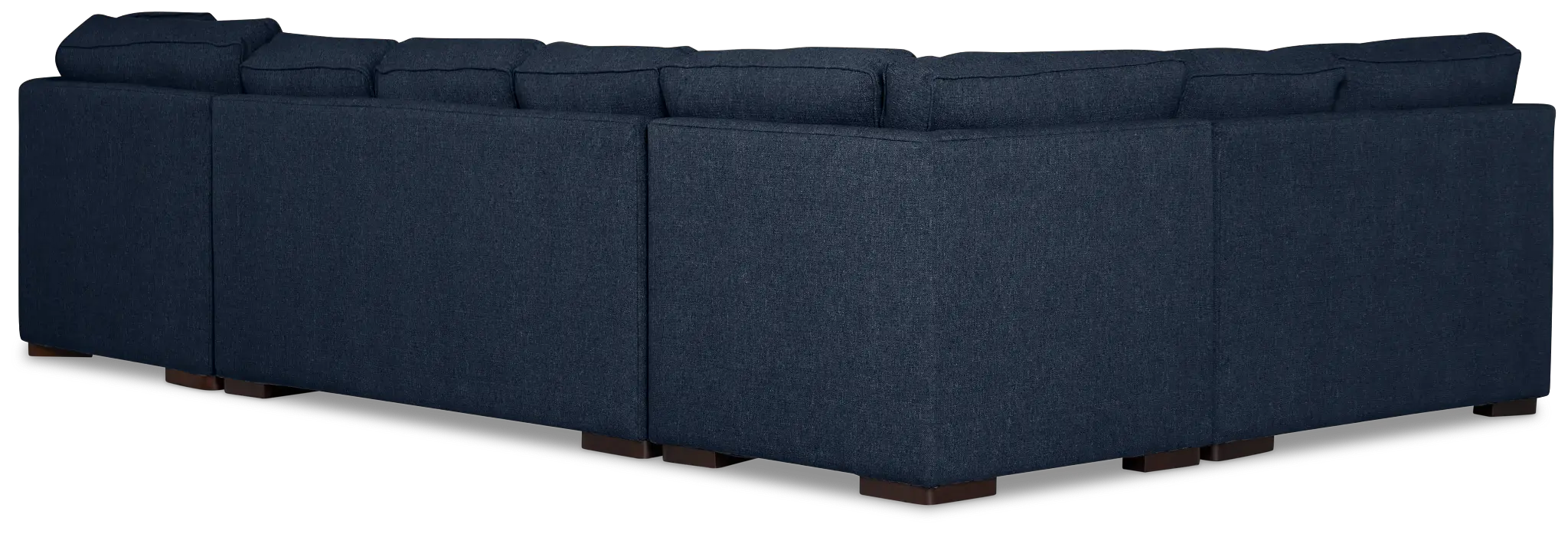 Sinclair Dark Blue Fabric Right Cuddler Innerspring Sleeper Sectional Sinclair Dark Blue Fabric Right Cuddler Innerspring Sleeper Sectional