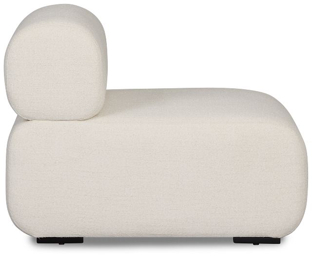 Celeste Light Beige Fabric Armless Chair