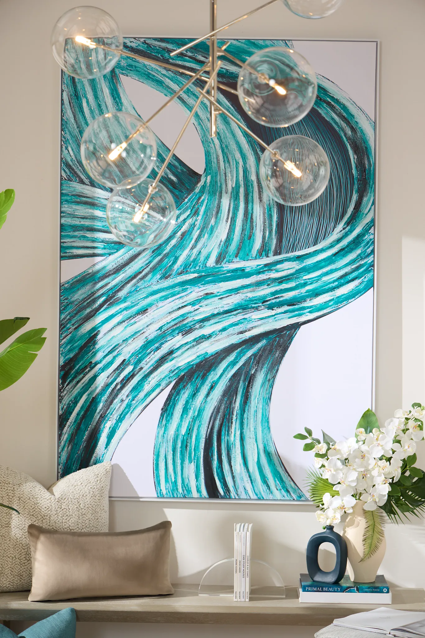 Maneuver Dark Blue Framed Wall Art