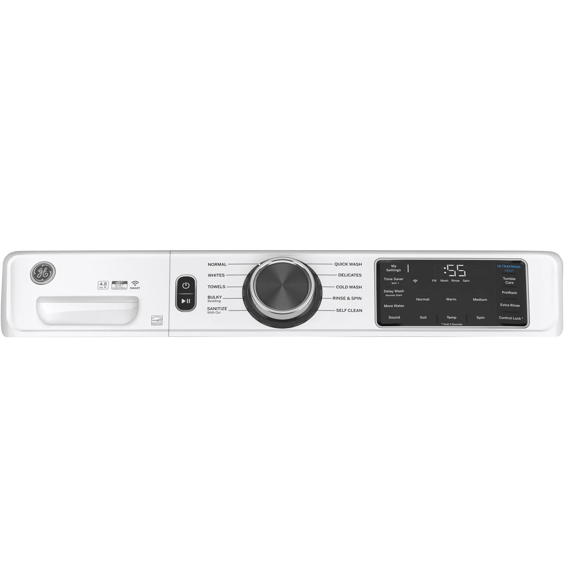 Ge 550 Series White Front Load Washer