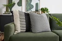 Nova Black 20" Accent Pillow