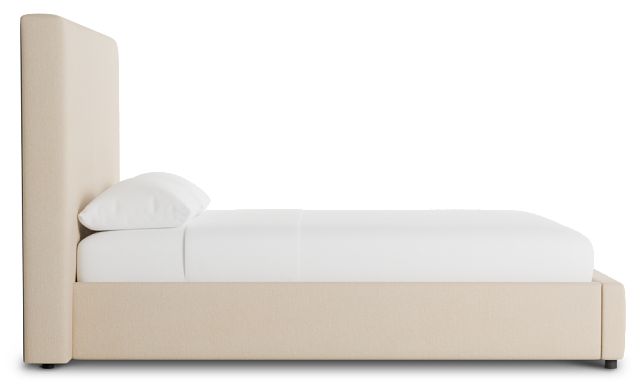 Grayton Peyton Beige 54" Upholstered Platform Bed