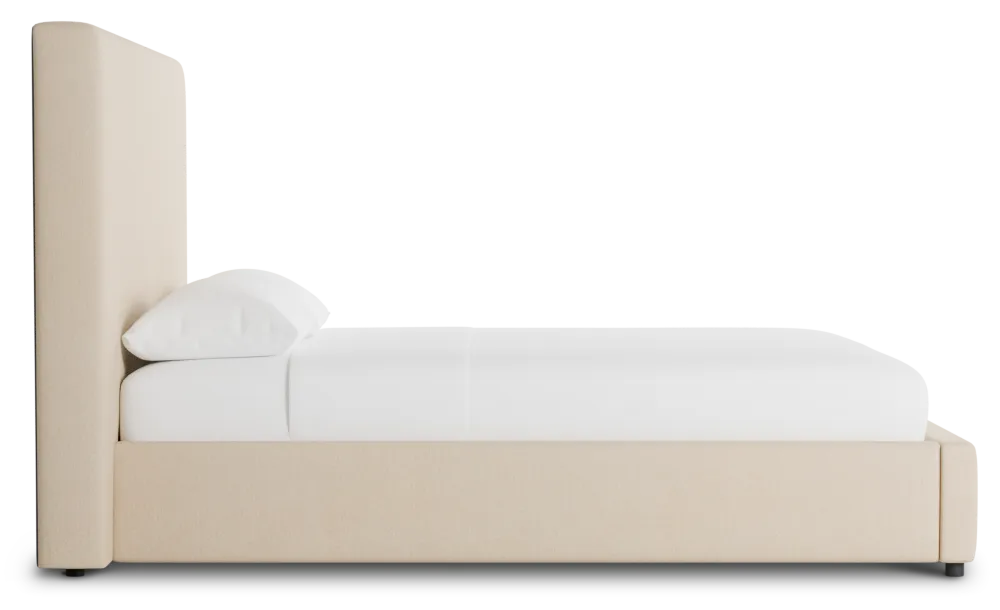 Grayton Peyton Beige 54" Upholstered Platform Bed