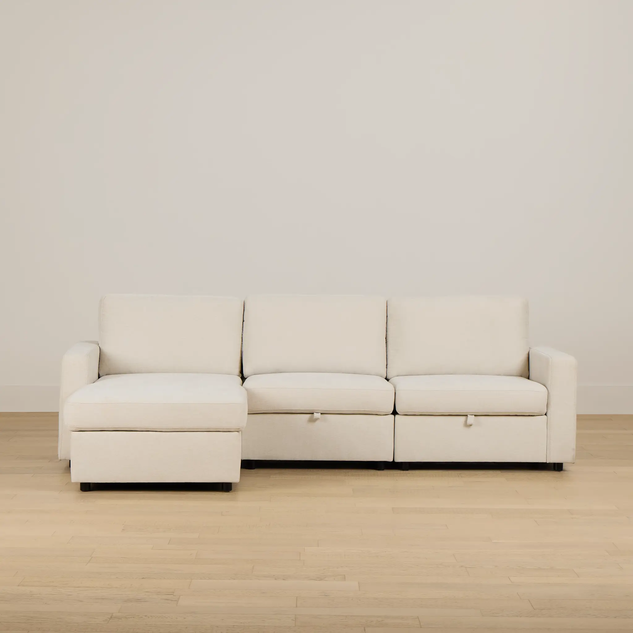 Addie Beige Fabric Left Chaise Storage Sectional Addie Beige Fabric Left Chaise Storage Sectional