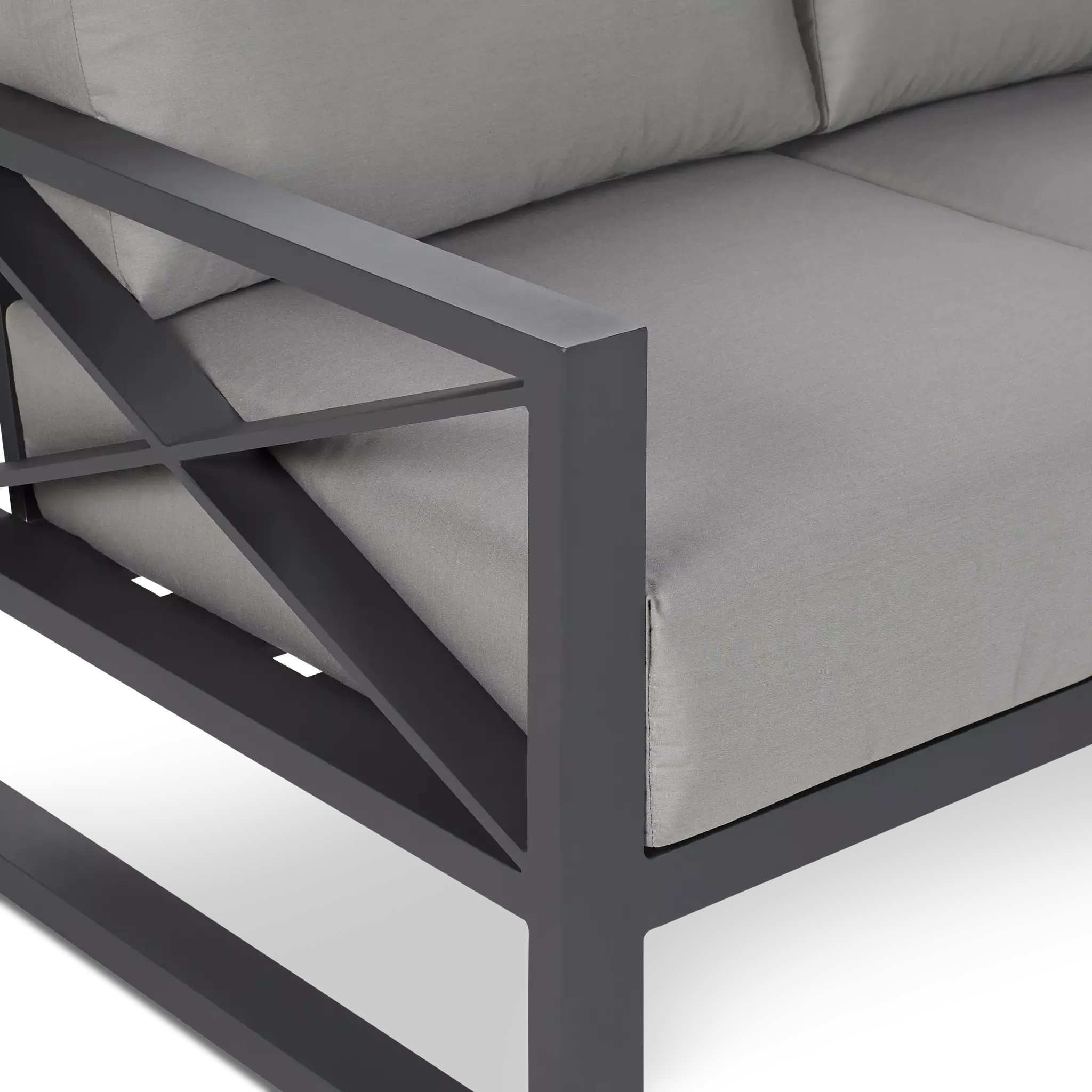 Linear Dark Gray Aluminum Sofa Linear Dark Gray Aluminum Sofa