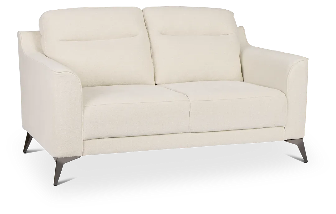 Talia Light Beige Fabric Loveseat