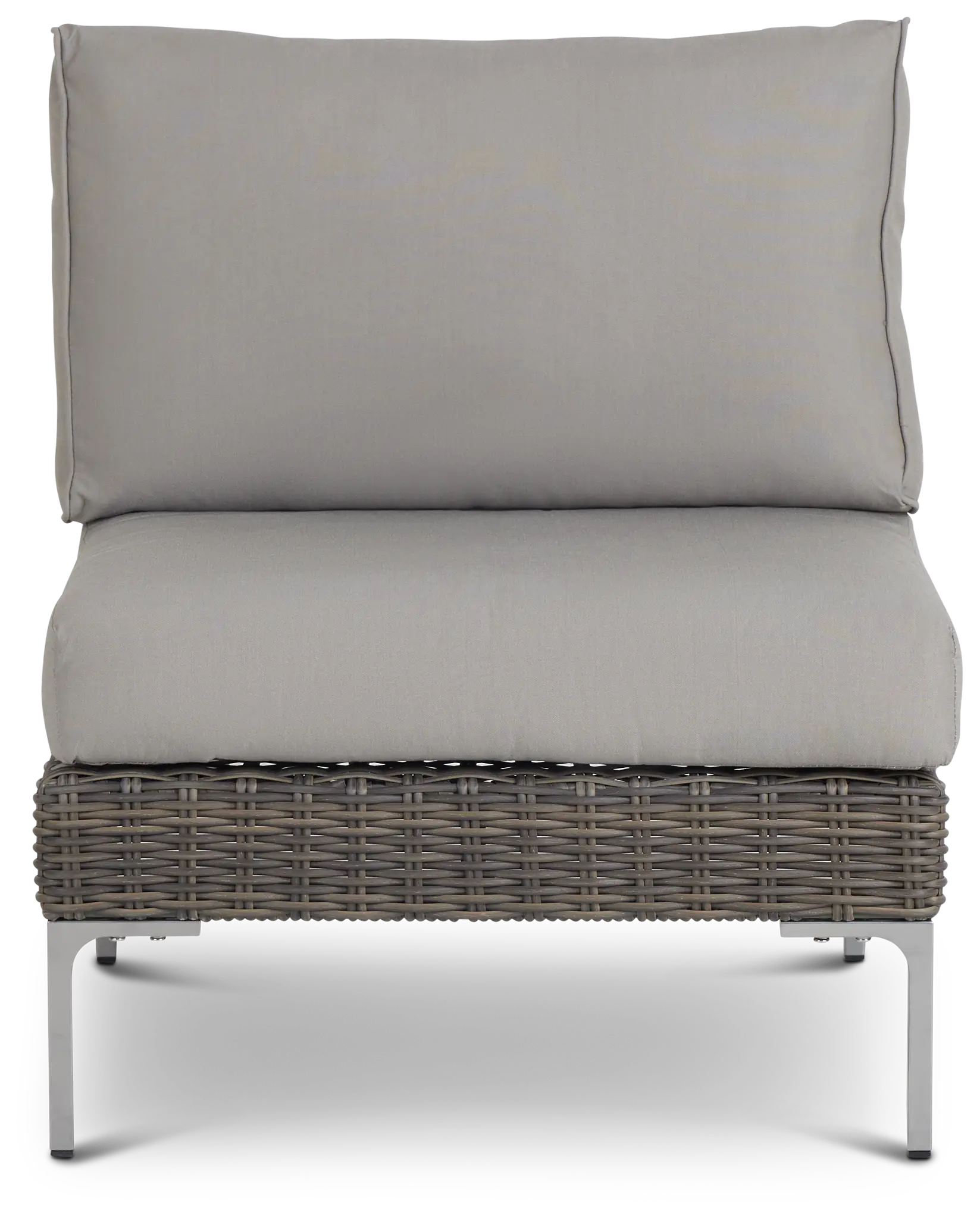 Tulum Gray Woven Armless Chair W/ Cushion Tulum Gray Woven Armless Chair W/ Cushion