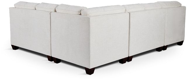 Andie White Fabric Medium Left Chaise Sectional