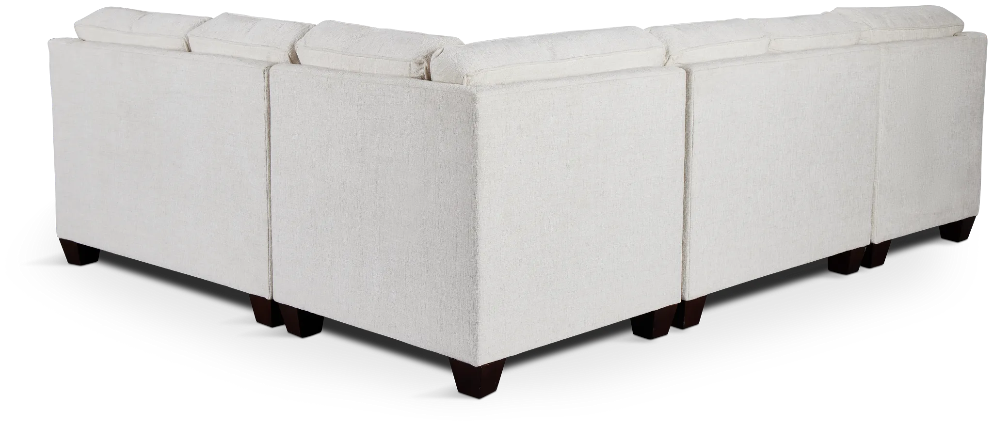 Andie White Fabric Medium Left Chaise Sectional