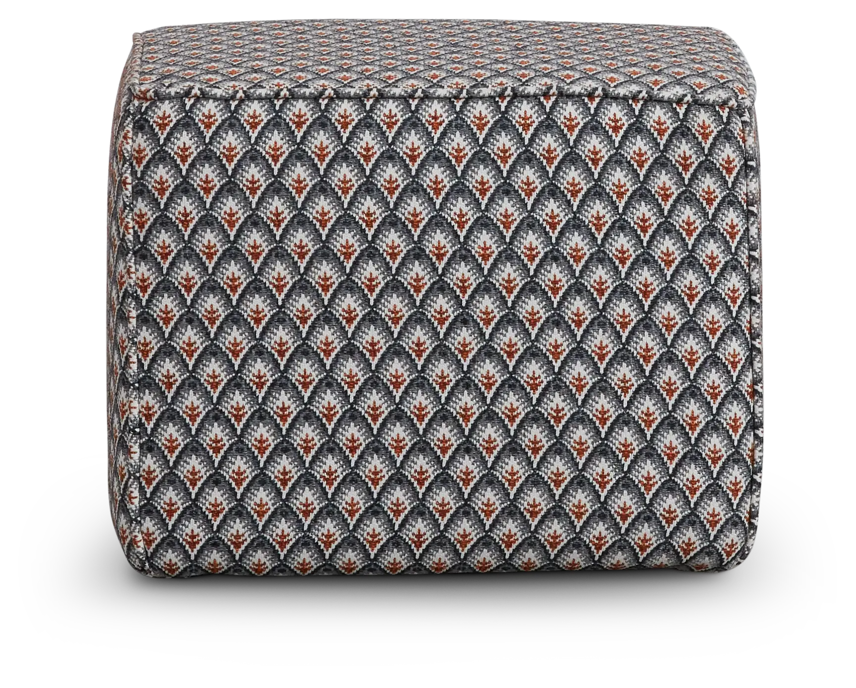 Morgan Orange Fabric Accent Pouf Morgan Orange Fabric Accent Pouf