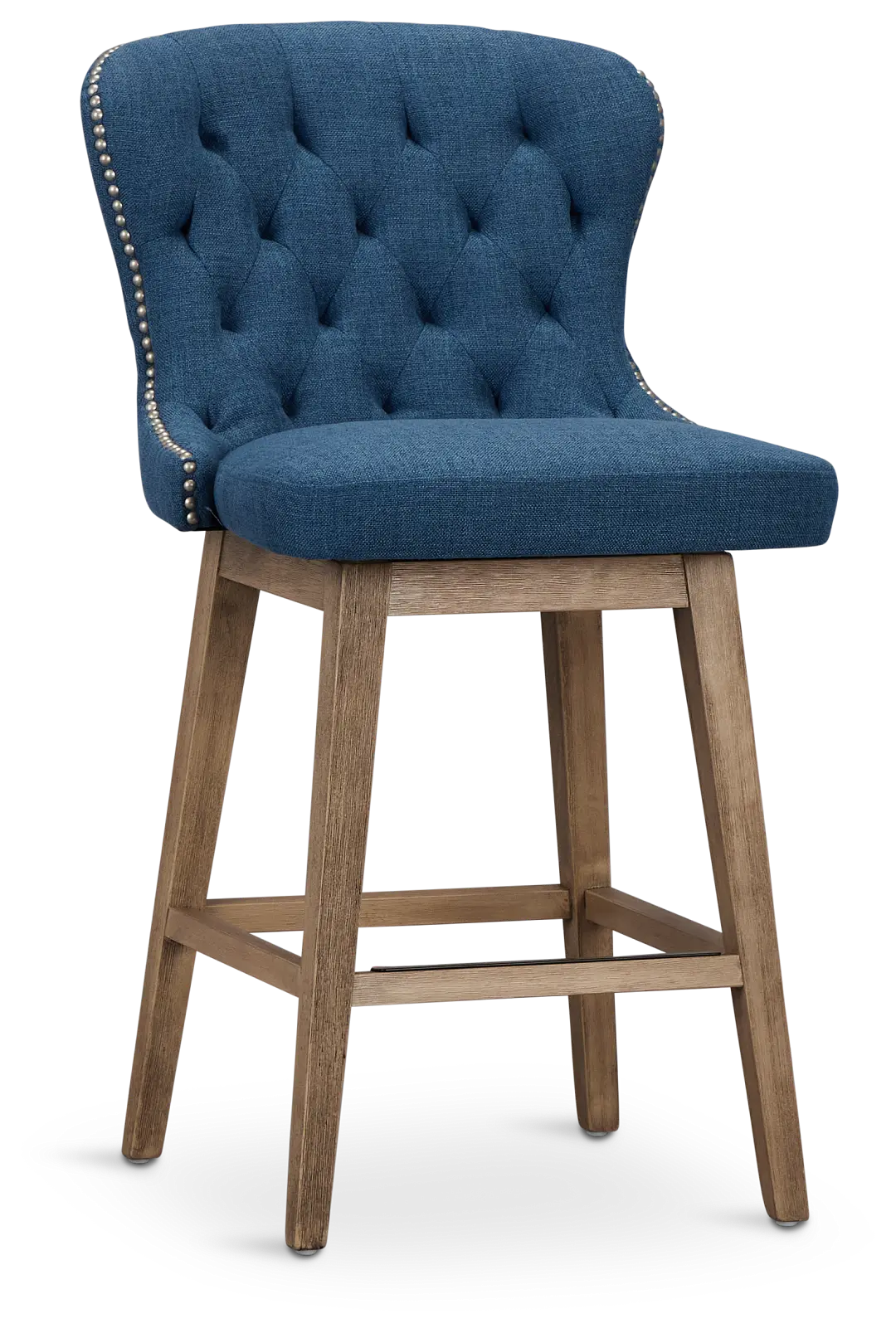 Seaside Blue Fabric 24" Swivel Barstool Seaside Blue Fabric 24" Swivel Barstool