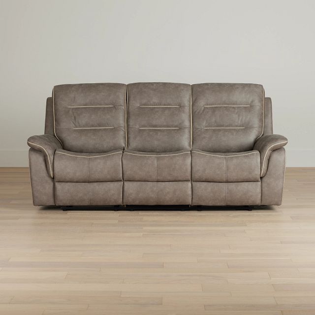 Grayson2 Gray Micro Reclining Sofa